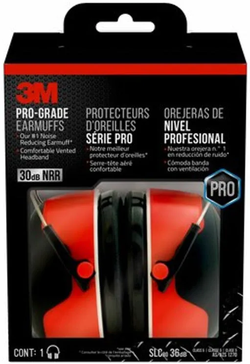 3M 90565-4DC-PS Reusable Earmuffs, Black