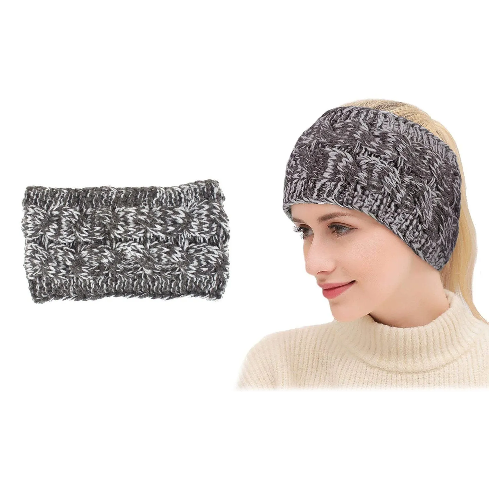 4-Pack: Women's Confetti Winter Headband Wrap and Ear Warmer