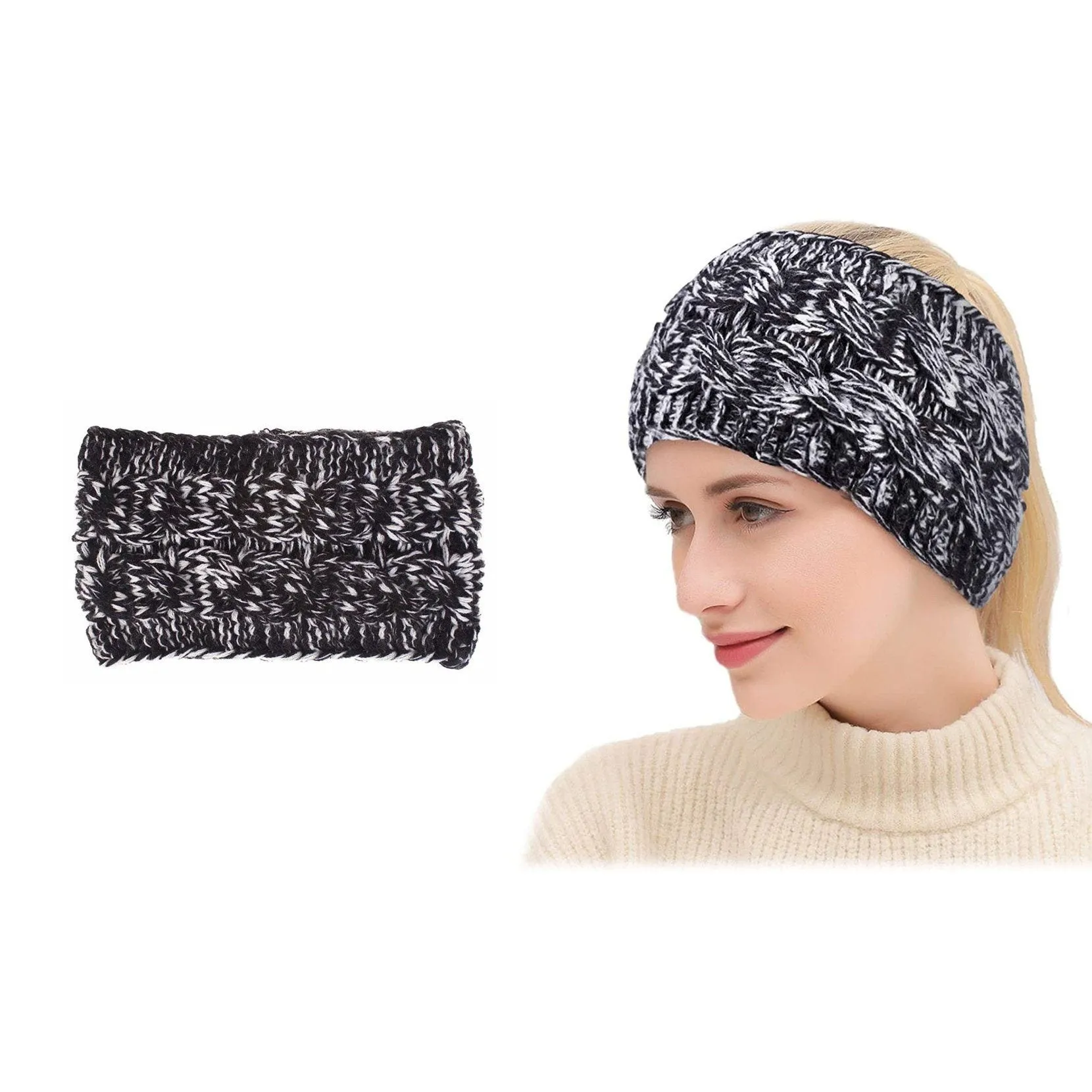 4-Pack: Women's Confetti Winter Headband Wrap and Ear Warmer