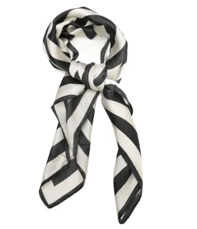 70cm x 70cm Square Scarf Black Stripes Scarf Thin Silky Womens Summer Spring
