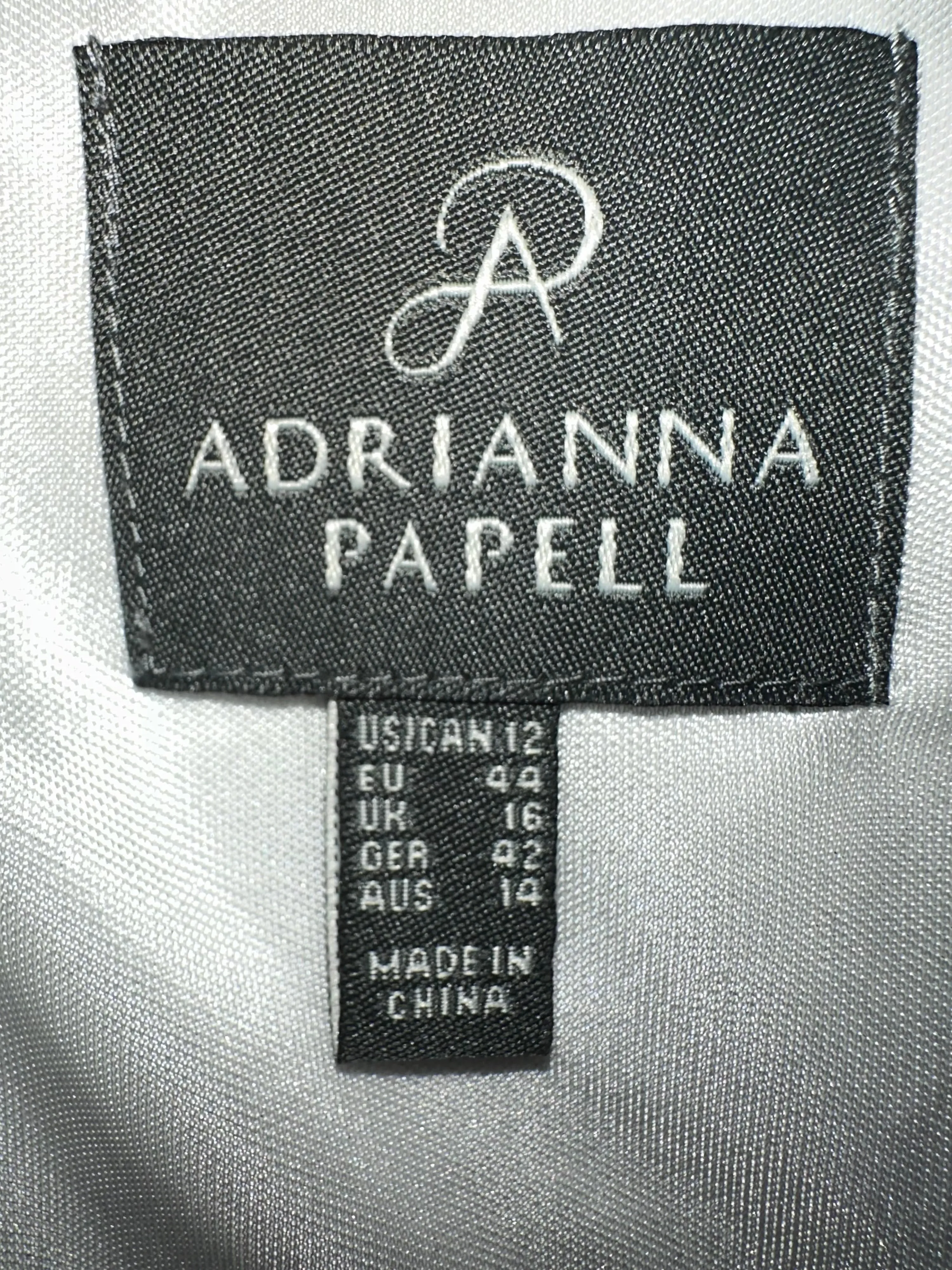 Adrianna Papell - Cream and Black Floral Lace Dress