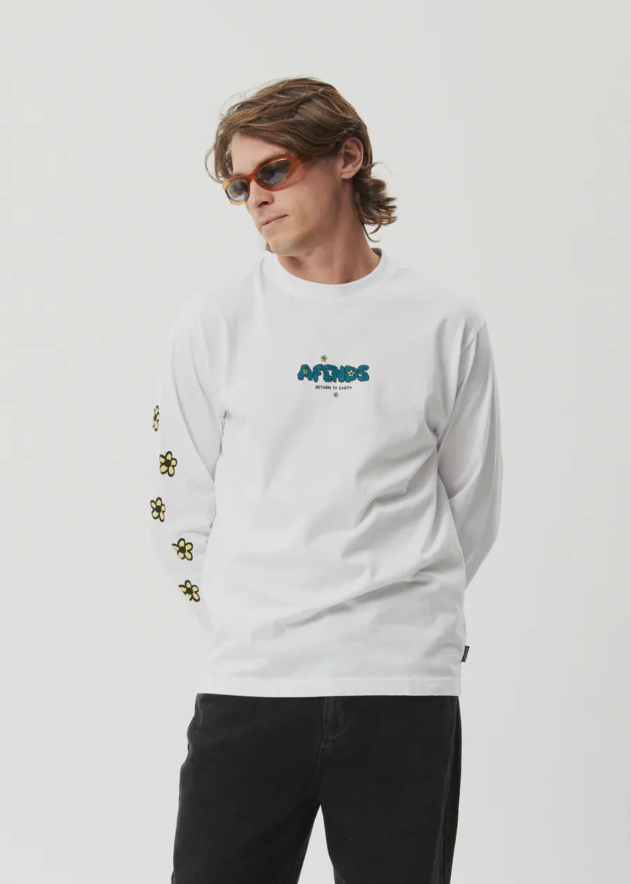 Afends Earthling Recycled Long Sleeve Tee - White