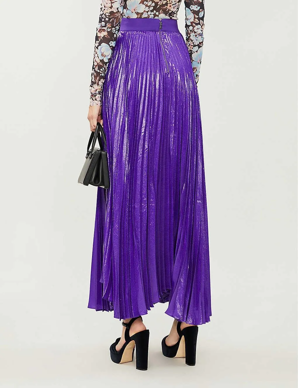 ALICE & OLIVIA  Violet Silk Blend Maxi Skirt