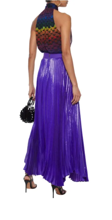 ALICE & OLIVIA  Violet Silk Blend Maxi Skirt