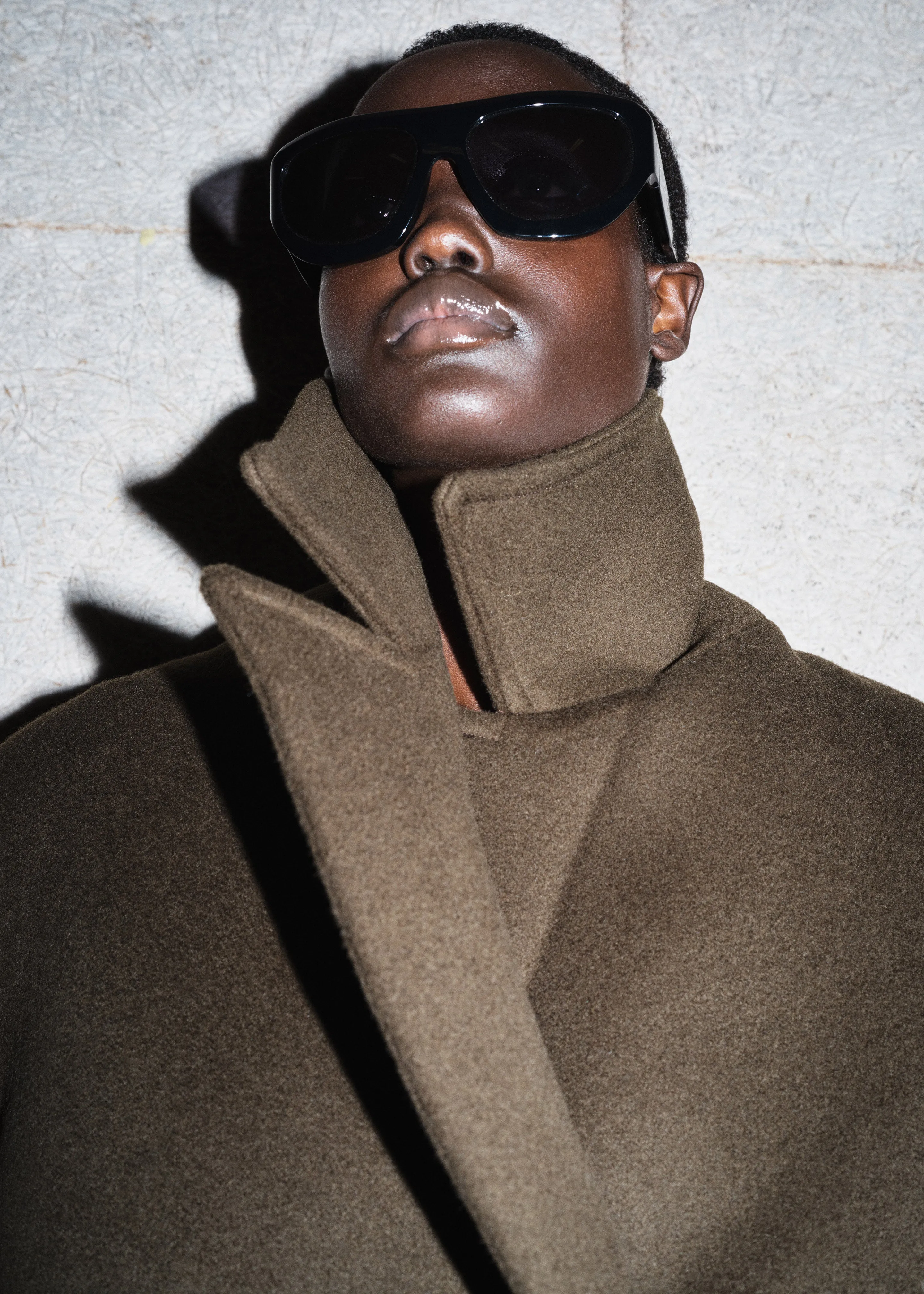 Althorp Wool Peacoat - Khaki Brown