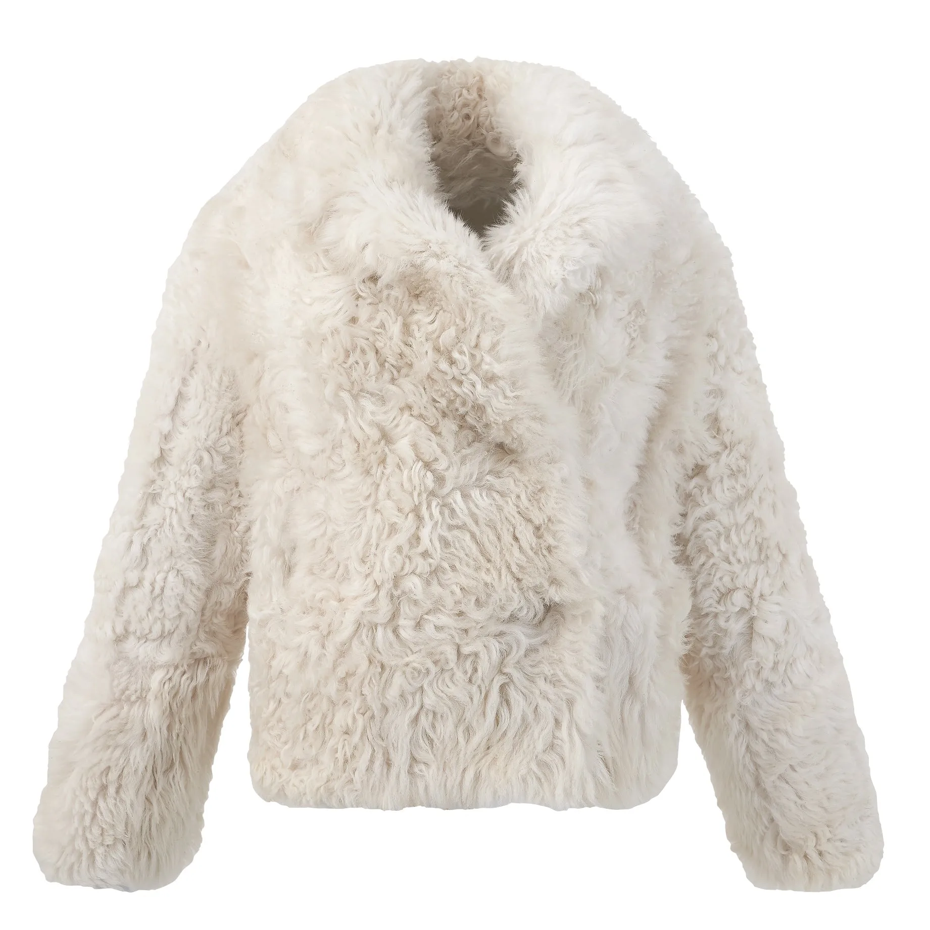 Anthea Reversible Shearling Jacket - Milk