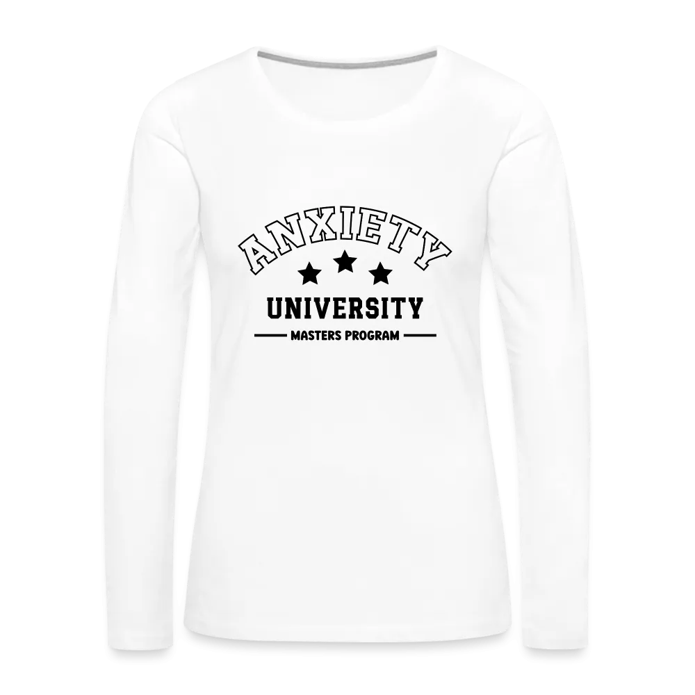 Anxiety University Masters Program, Women's Premium Long Sleeve T-Shirt