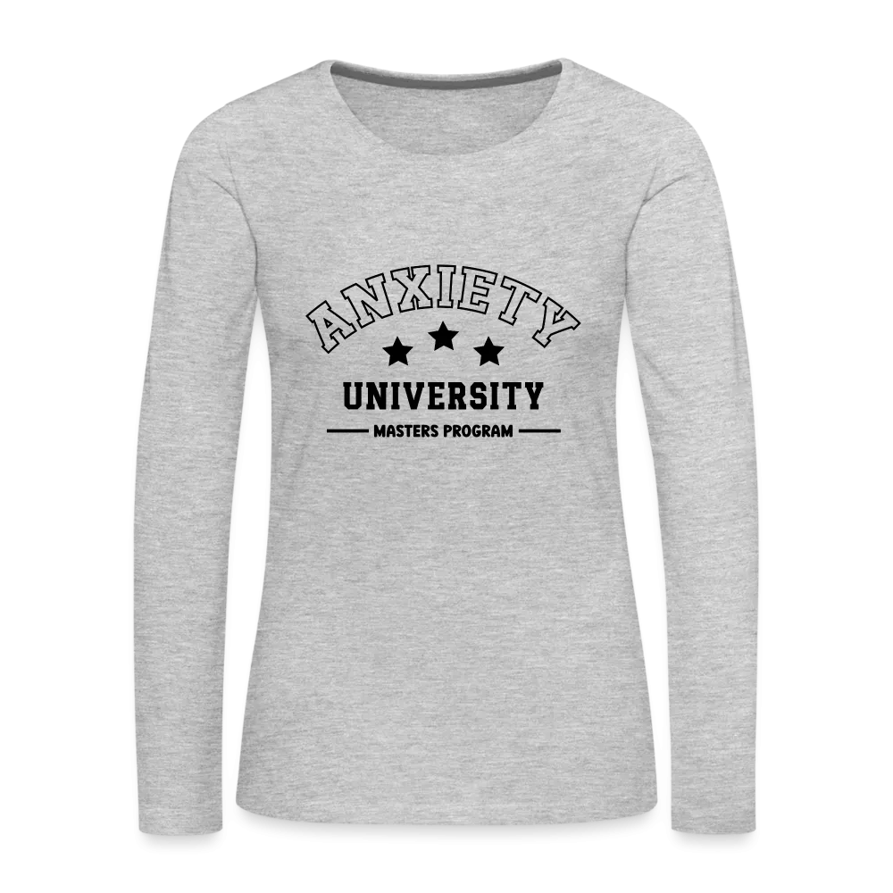 Anxiety University Masters Program, Women's Premium Long Sleeve T-Shirt