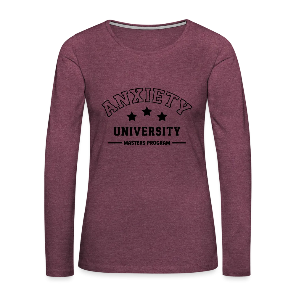Anxiety University Masters Program, Women's Premium Long Sleeve T-Shirt