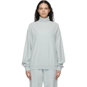 Aries Blue Reverse Fleece Turtleneck
