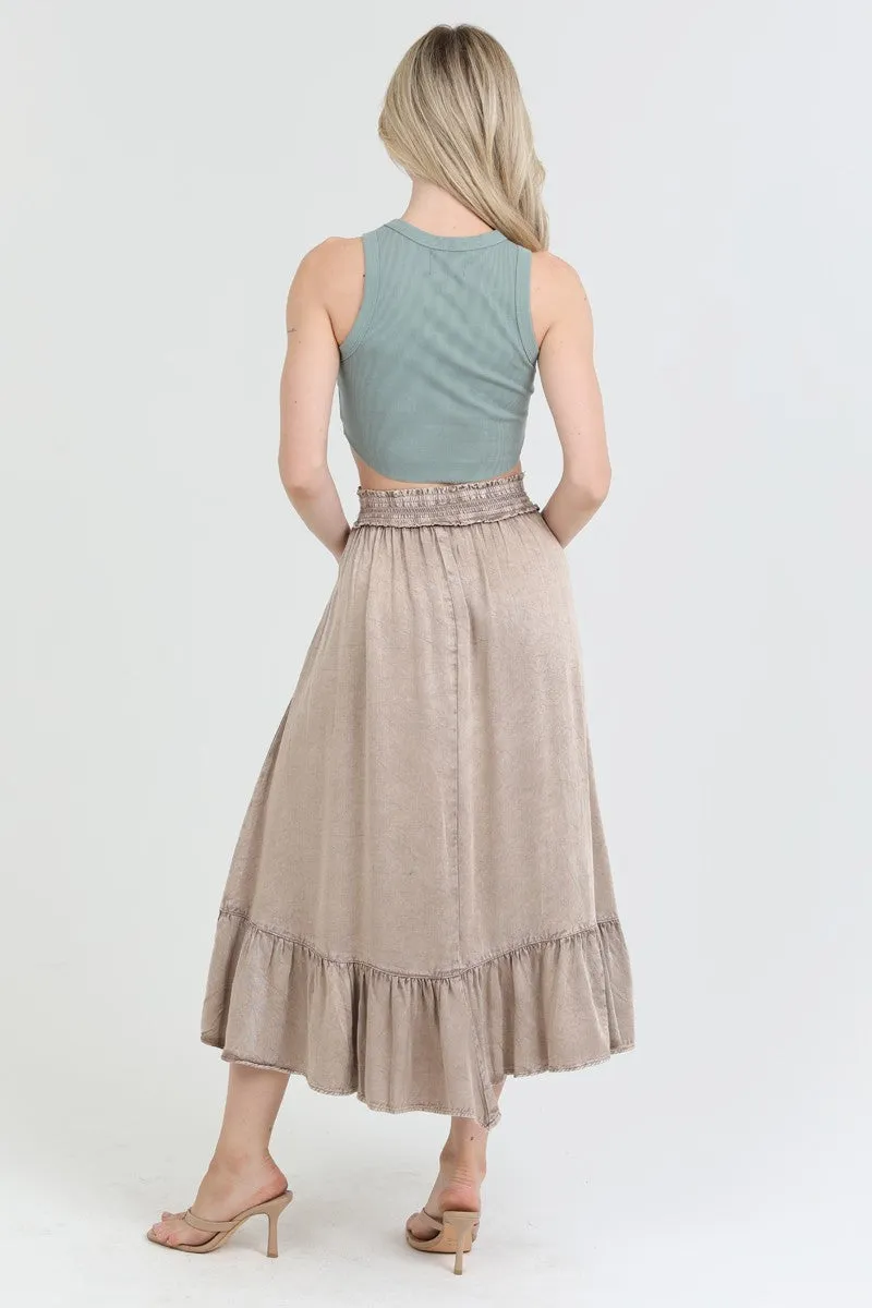 Aylin Ruffle Hem Maxi Skirt