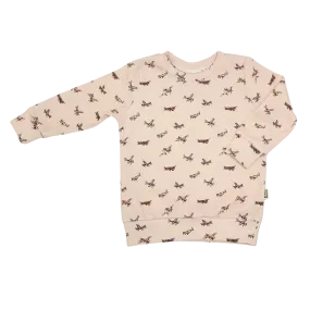 Baby en Kids Sweater Rib Vliegtuigjes Licht Beige