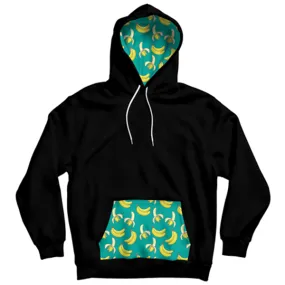 Banana Pattern Pocket Hoodie