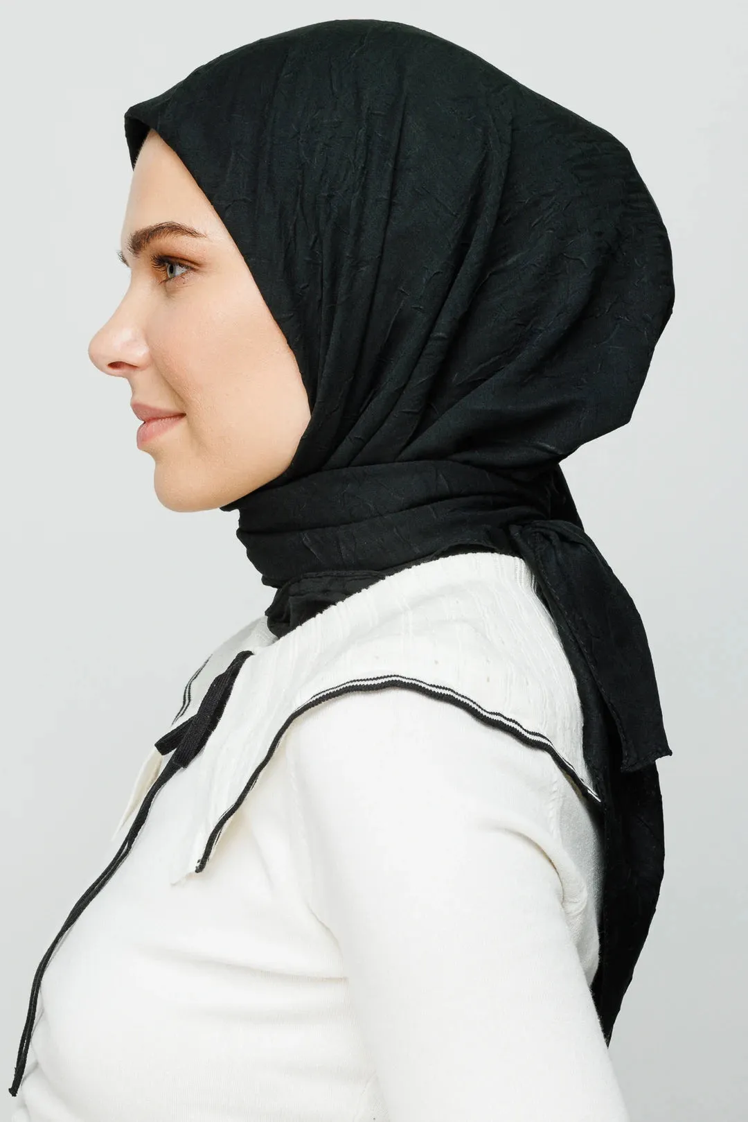 Black Bamboo Square Scarf