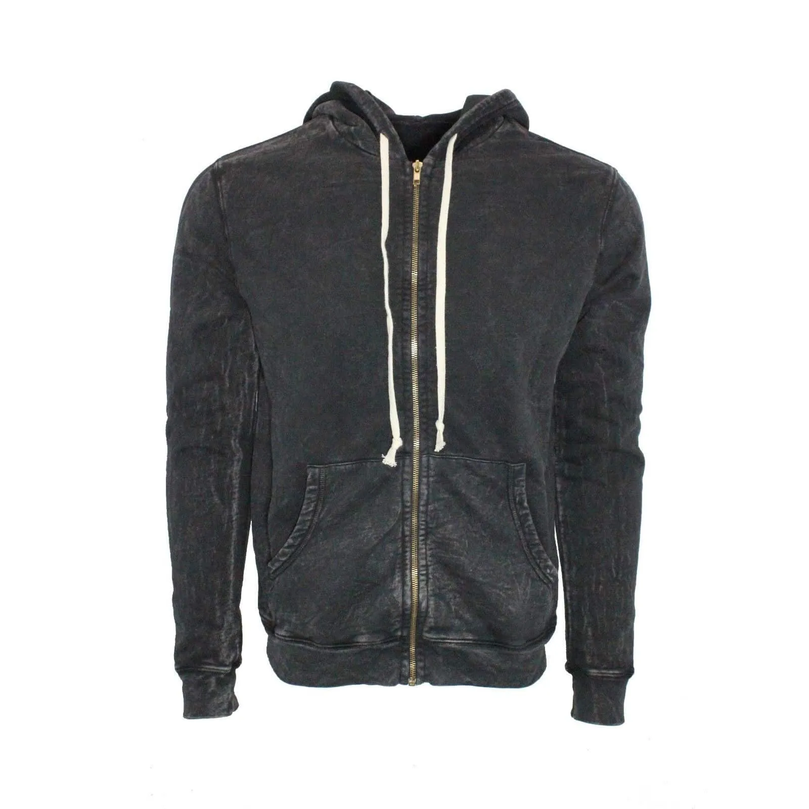 Black Organic Cotton Zip Hoodie
