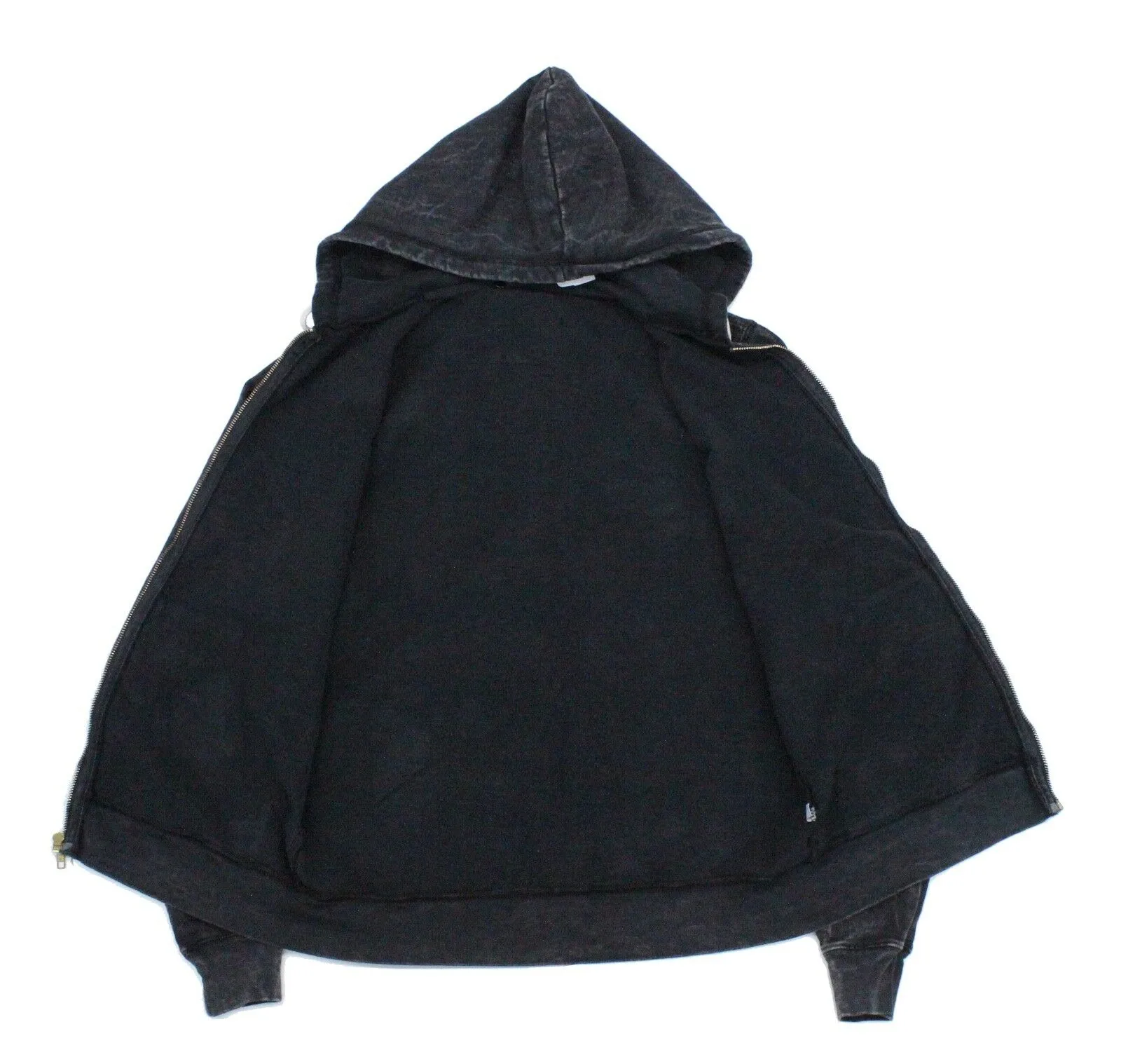 Black Organic Cotton Zip Hoodie