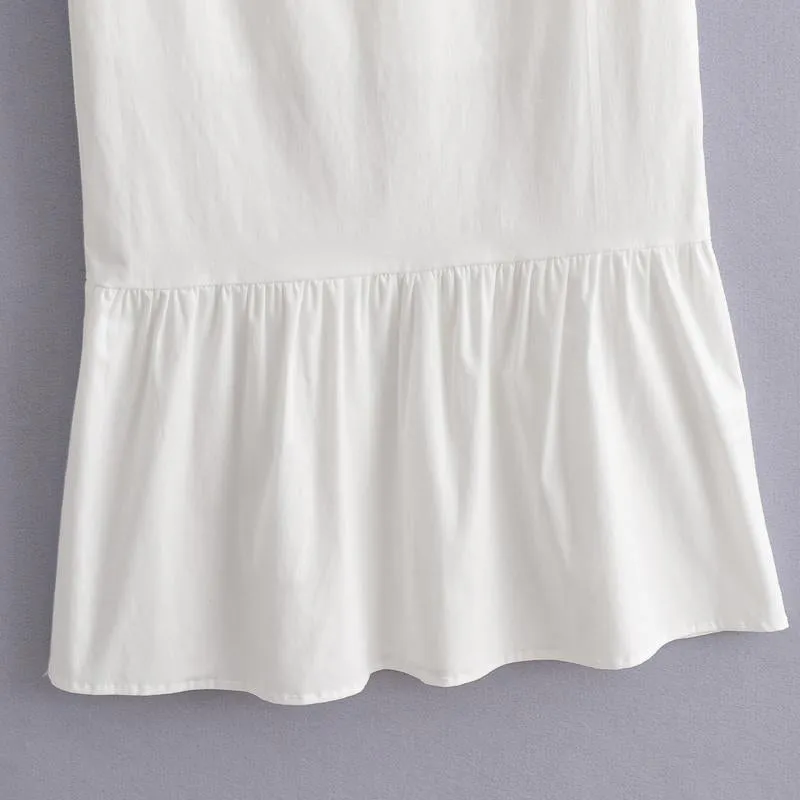 Bohemian Midi Mermaid Skirt in White