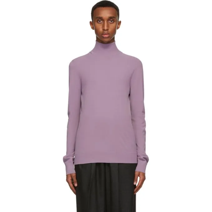 Bottega Veneta Purple Techno Skin Turtleneck