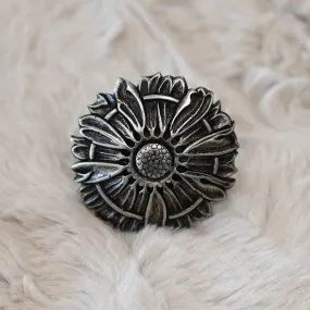 Bronze Sunflower Scarf Slide