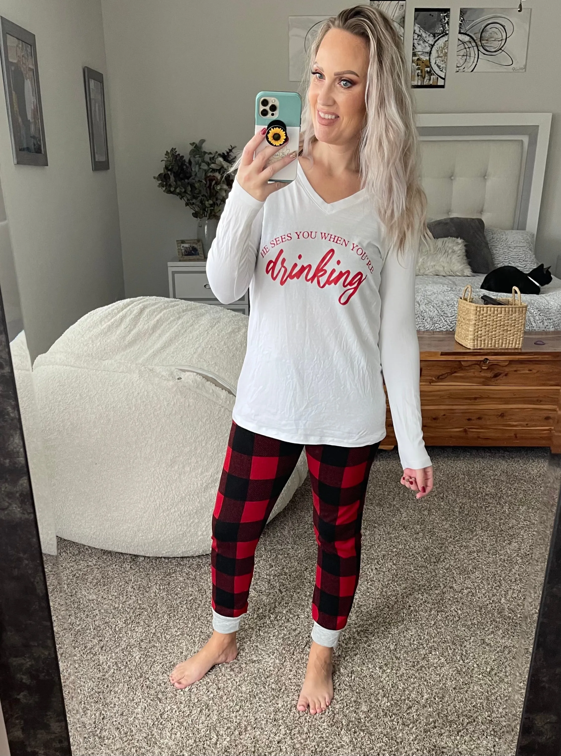 Buffalo plaid joggers