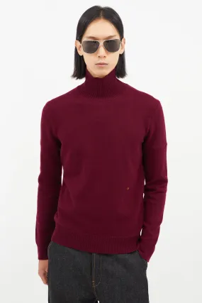 Burgundy Cashmere Turtleneck