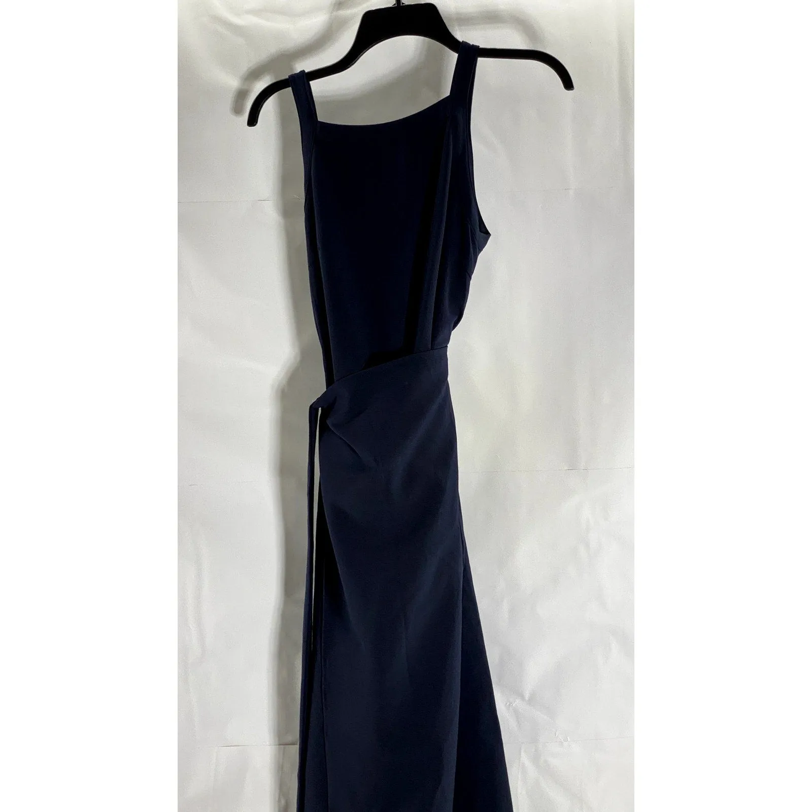 C & L COLLECTION Women's Navy Halter Sleeveless Wrap Midi Dress SZ L