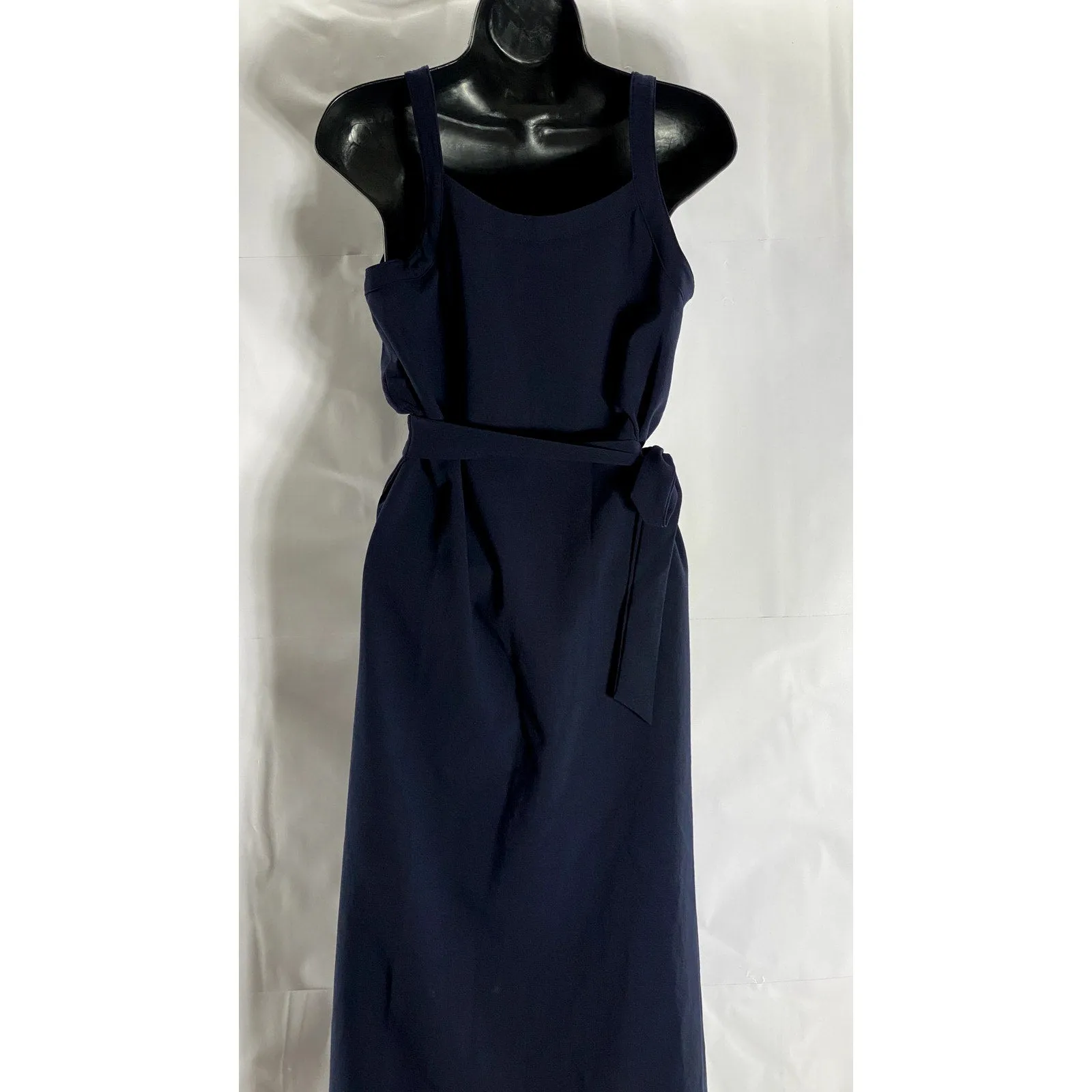 C & L COLLECTION Women's Navy Halter Sleeveless Wrap Midi Dress SZ L