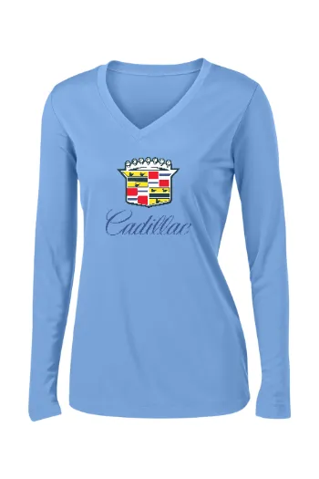 Cadillac 80's  Ladies' 5.3 oz. Gildan Heavy Cotton Missy Fit Long-Sleeve T-Shirt