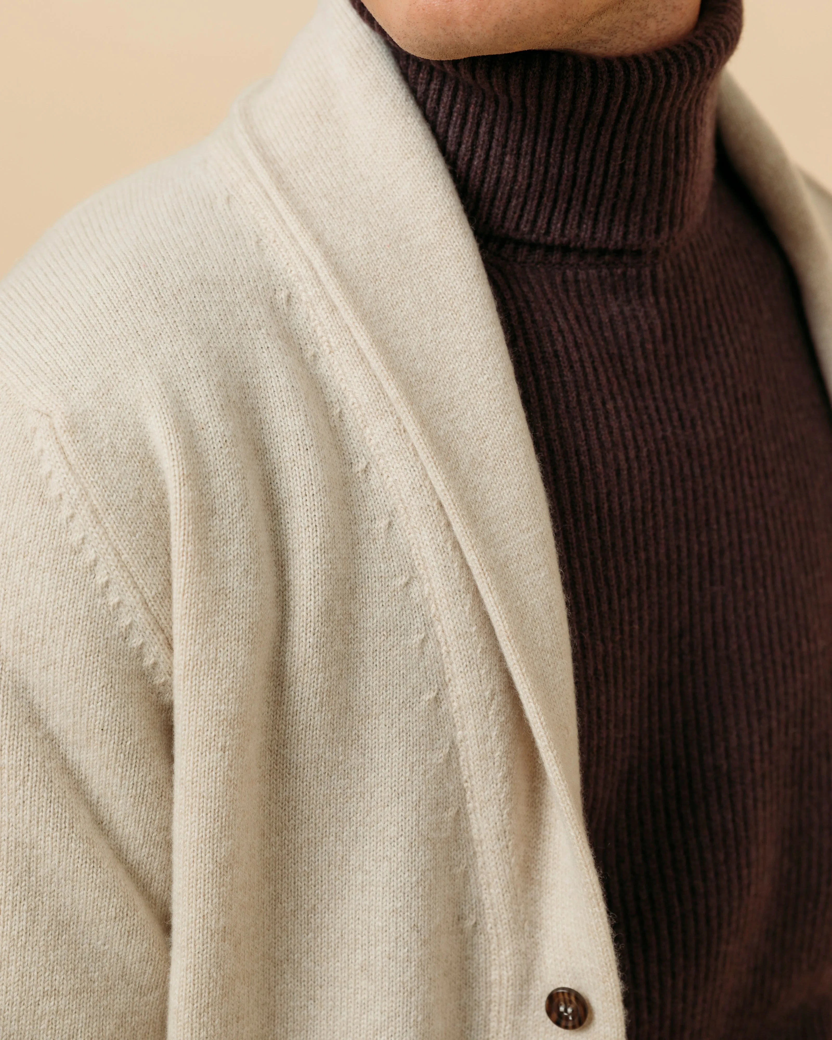 Cashmere ribbed submariner rollneck in merlot