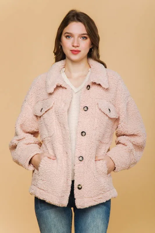 Casual Comfy Fuzzy Sherpa Jacket