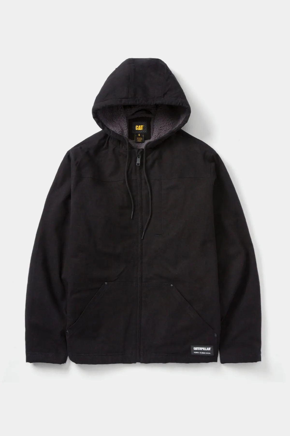 CAT Hooded Sherpa Lined Jacket