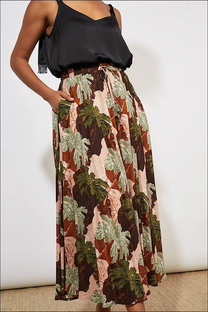 CAYMAN MAXI SKIRT - PALMS