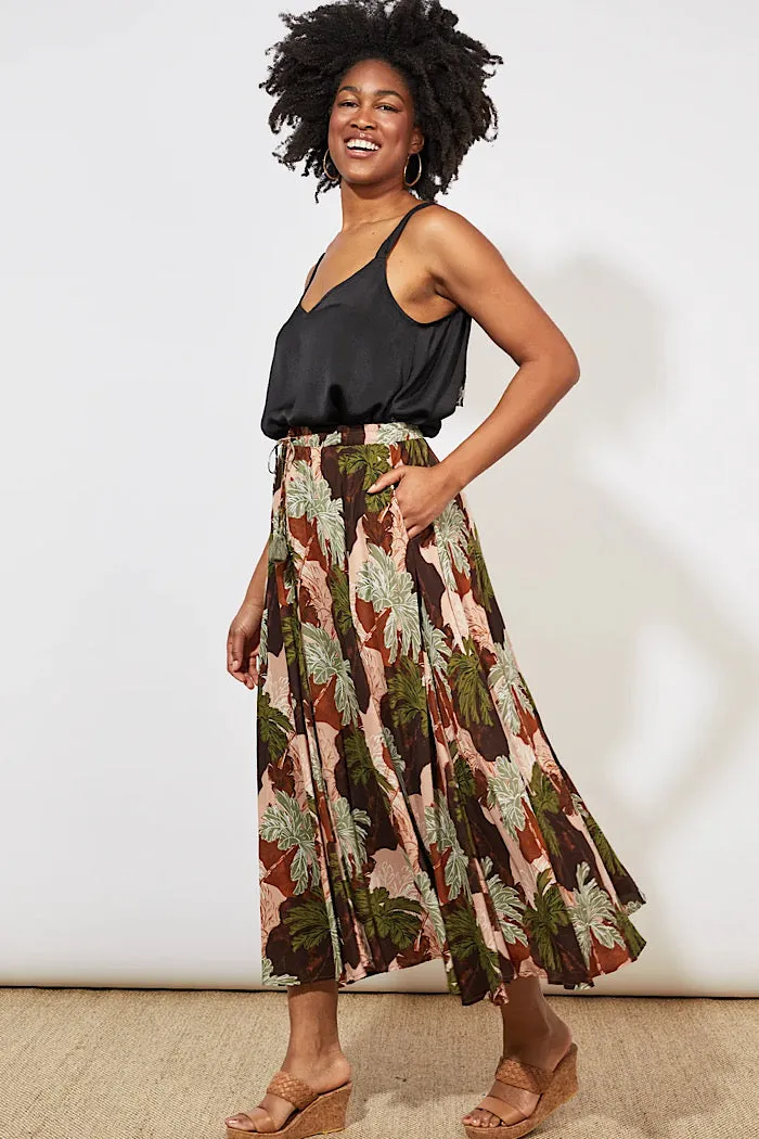 CAYMAN MAXI SKIRT - PALMS