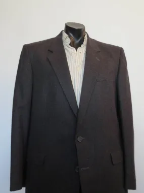 Charcoal Grey Pinstriped Wool Jacket by Tres Bon - Chest 107 cm