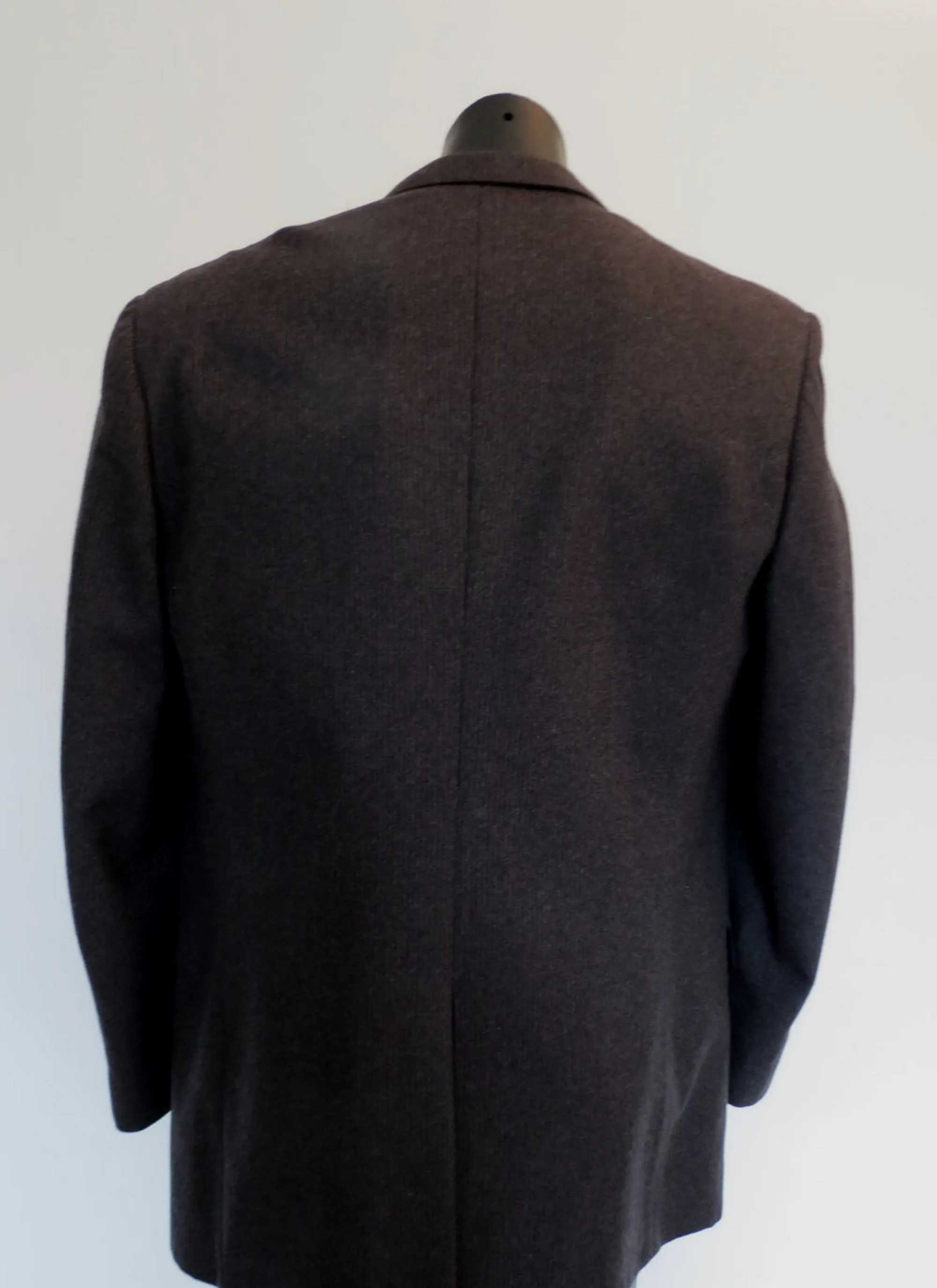 Charcoal Grey Pinstriped Wool Jacket by Tres Bon - Chest 107 cm