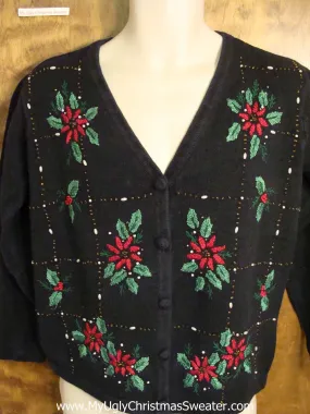 Cheap Tacky Black Ugly Christmas Jumper