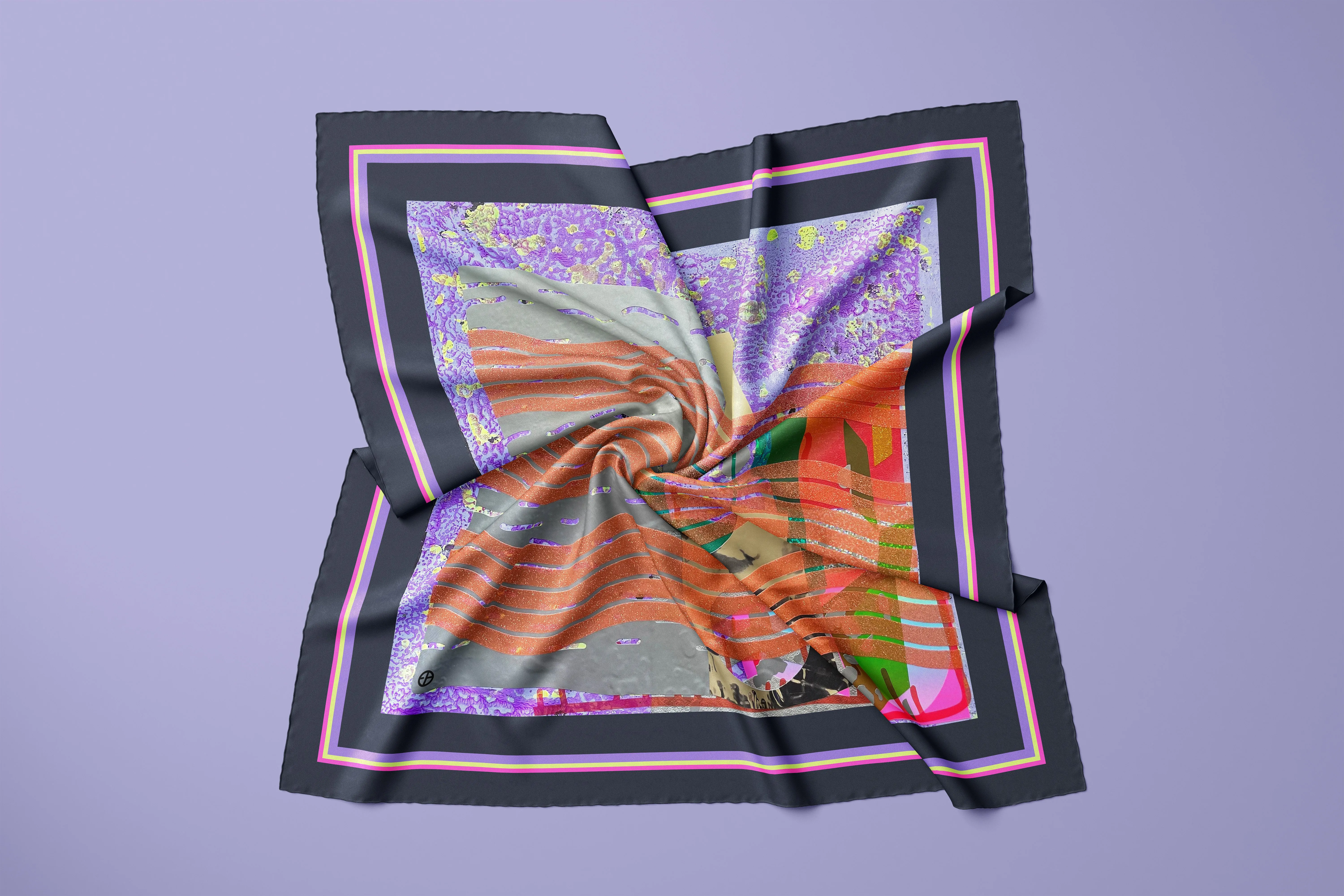 CHESED - 100% Pure Mulberry Designer Silk Scarf 36 inch Square - Hypoallergenic - rawr. - by Esther Bigfoot  - Psychic Self Defense Shield