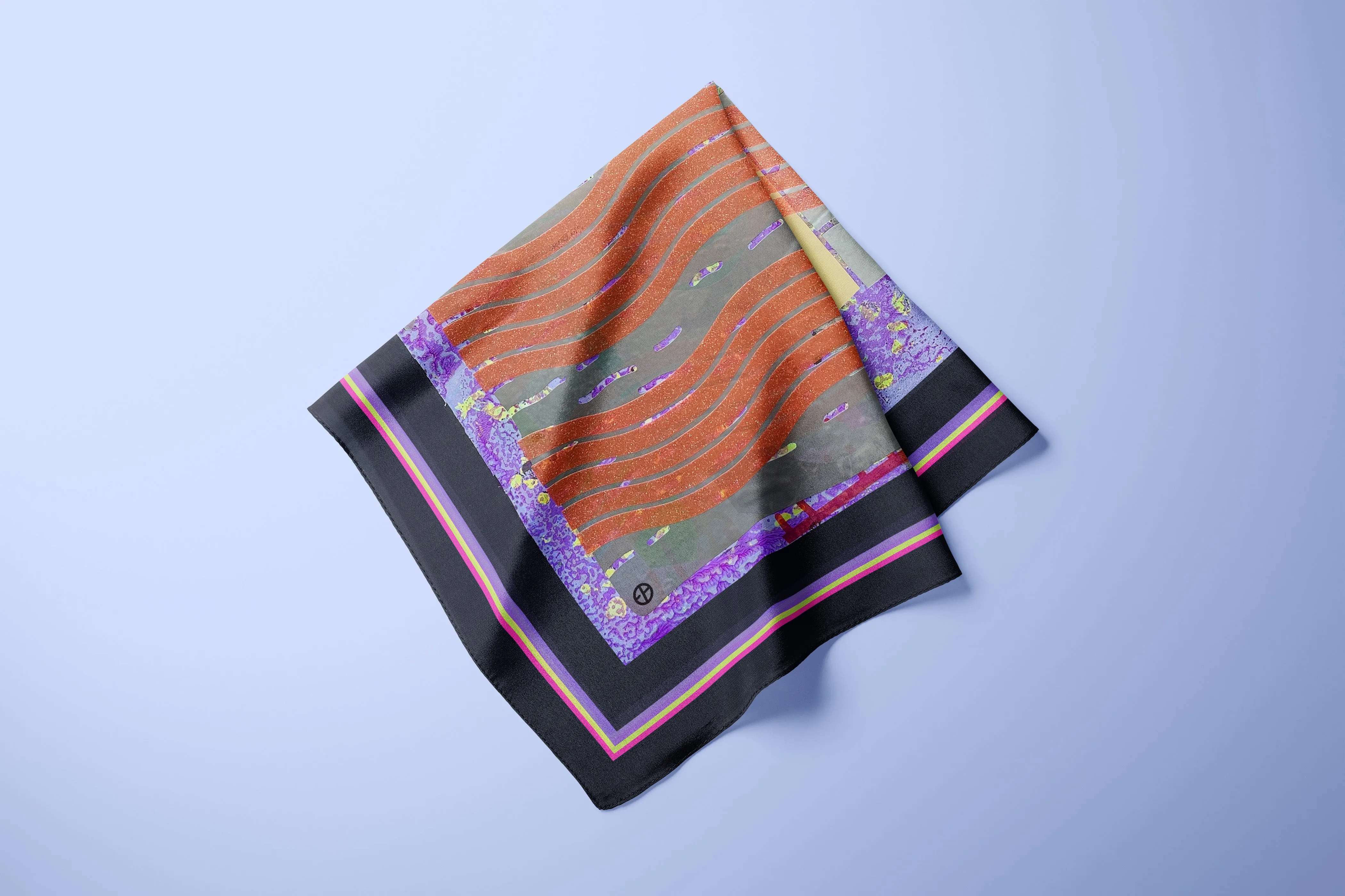 CHESED - 100% Pure Mulberry Designer Silk Scarf 36 inch Square - Hypoallergenic - rawr. - by Esther Bigfoot  - Psychic Self Defense Shield