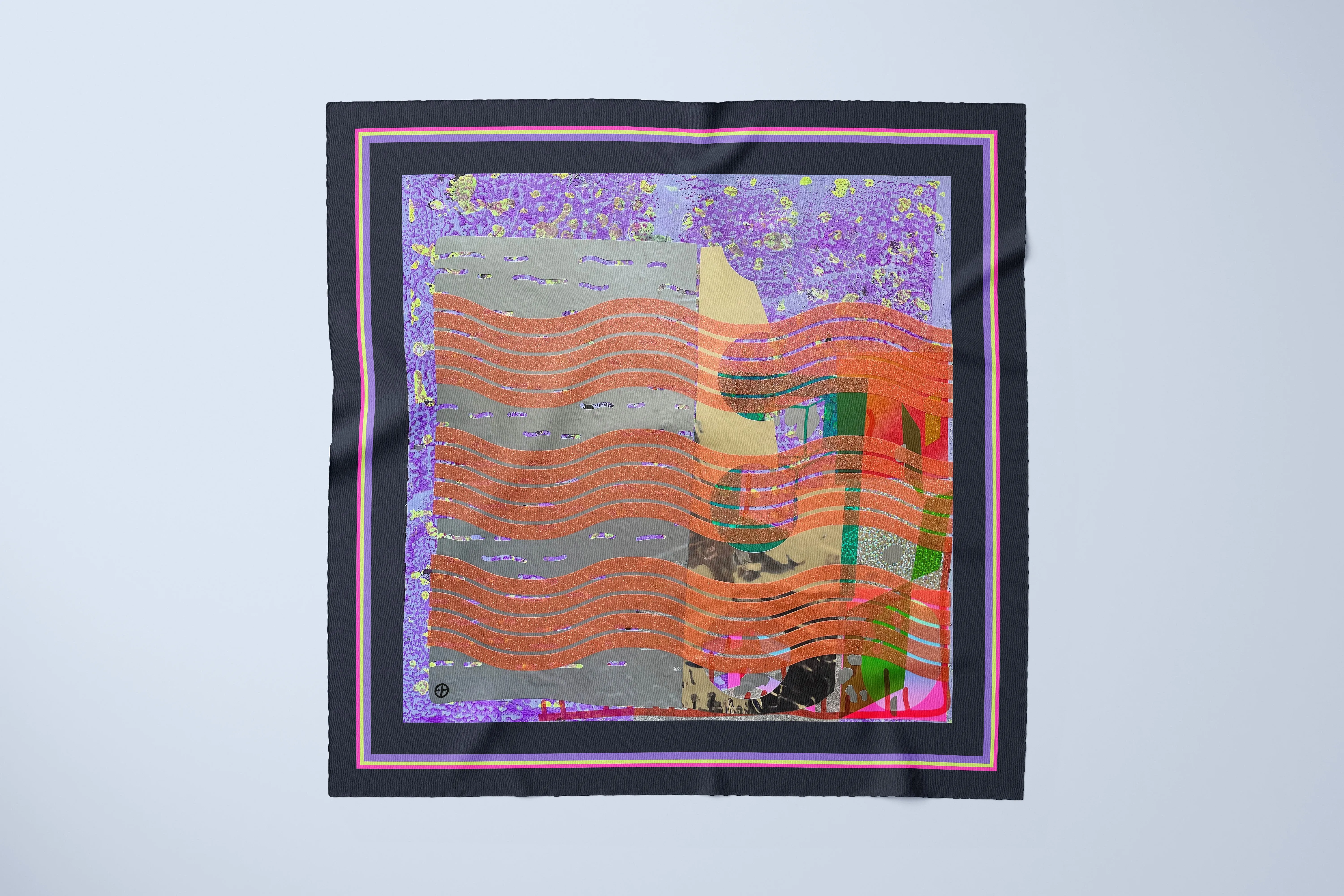CHESED - 100% Pure Mulberry Designer Silk Scarf 36 inch Square - Hypoallergenic - rawr. - by Esther Bigfoot  - Psychic Self Defense Shield
