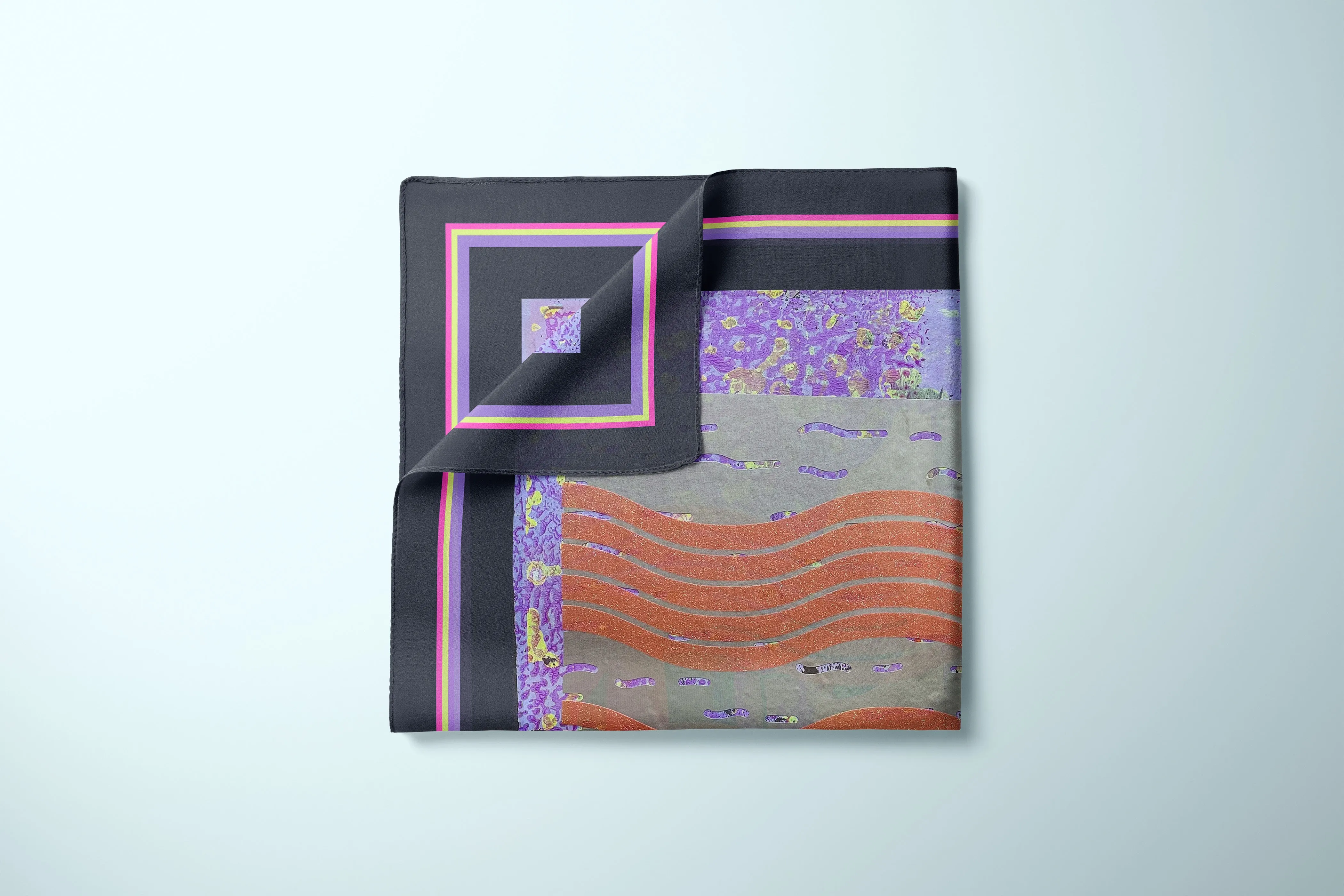 CHESED - 100% Pure Mulberry Designer Silk Scarf 36 inch Square - Hypoallergenic - rawr. - by Esther Bigfoot  - Psychic Self Defense Shield