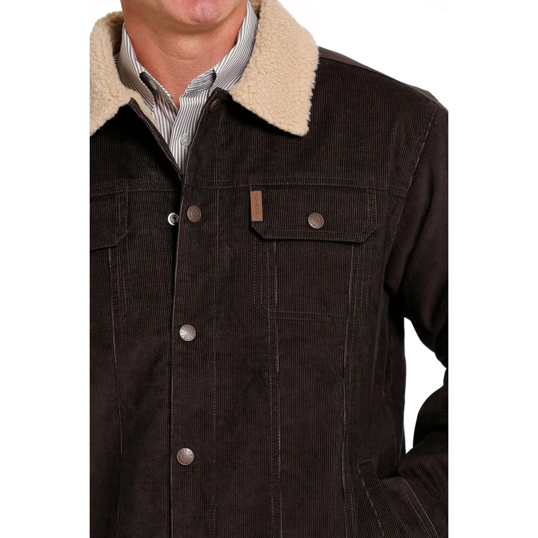 Cinch Men's Brown Corduroy Trucker Jacket MWJ1511010