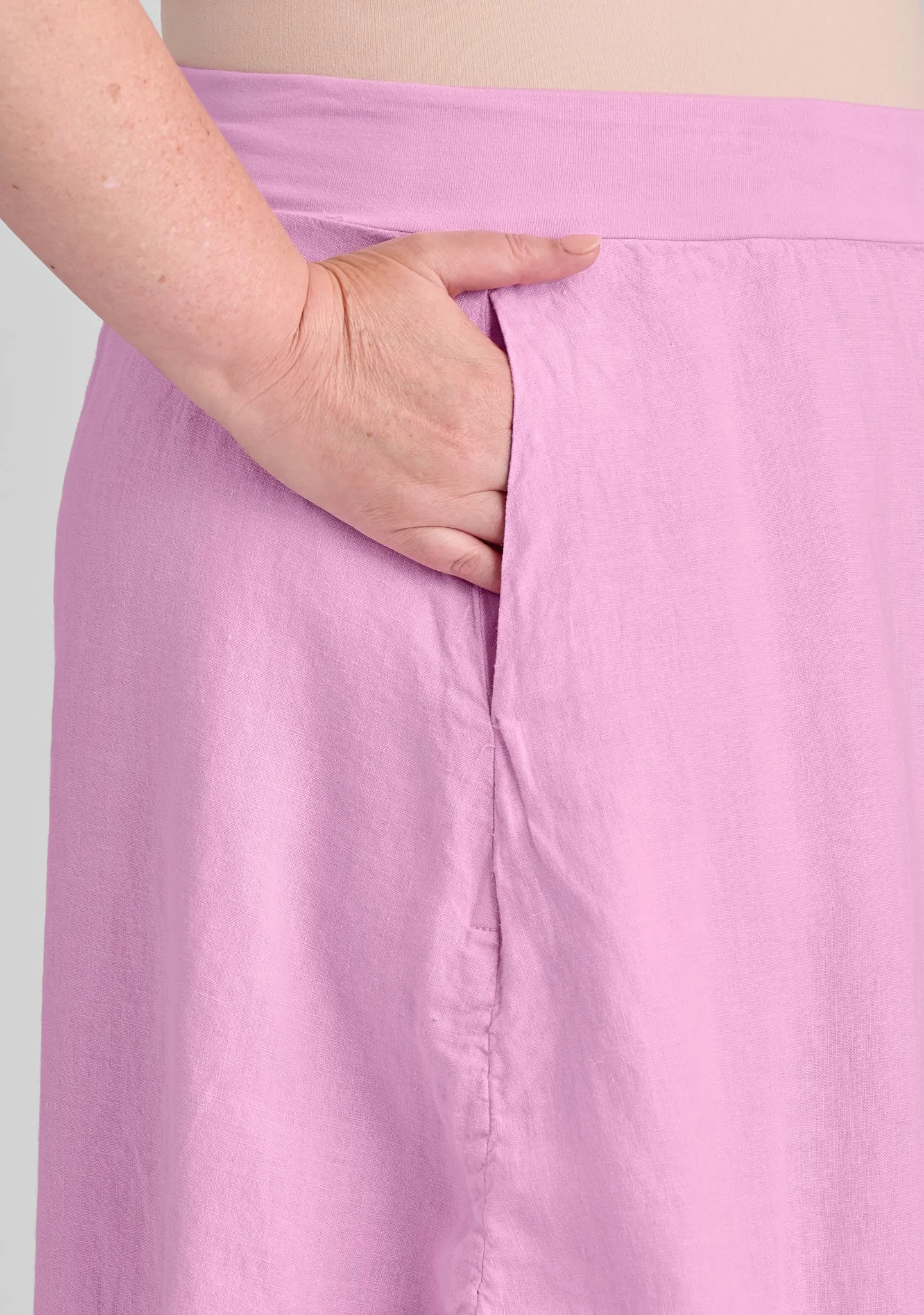 Cinched Skirt - Linen Maxi Skirt