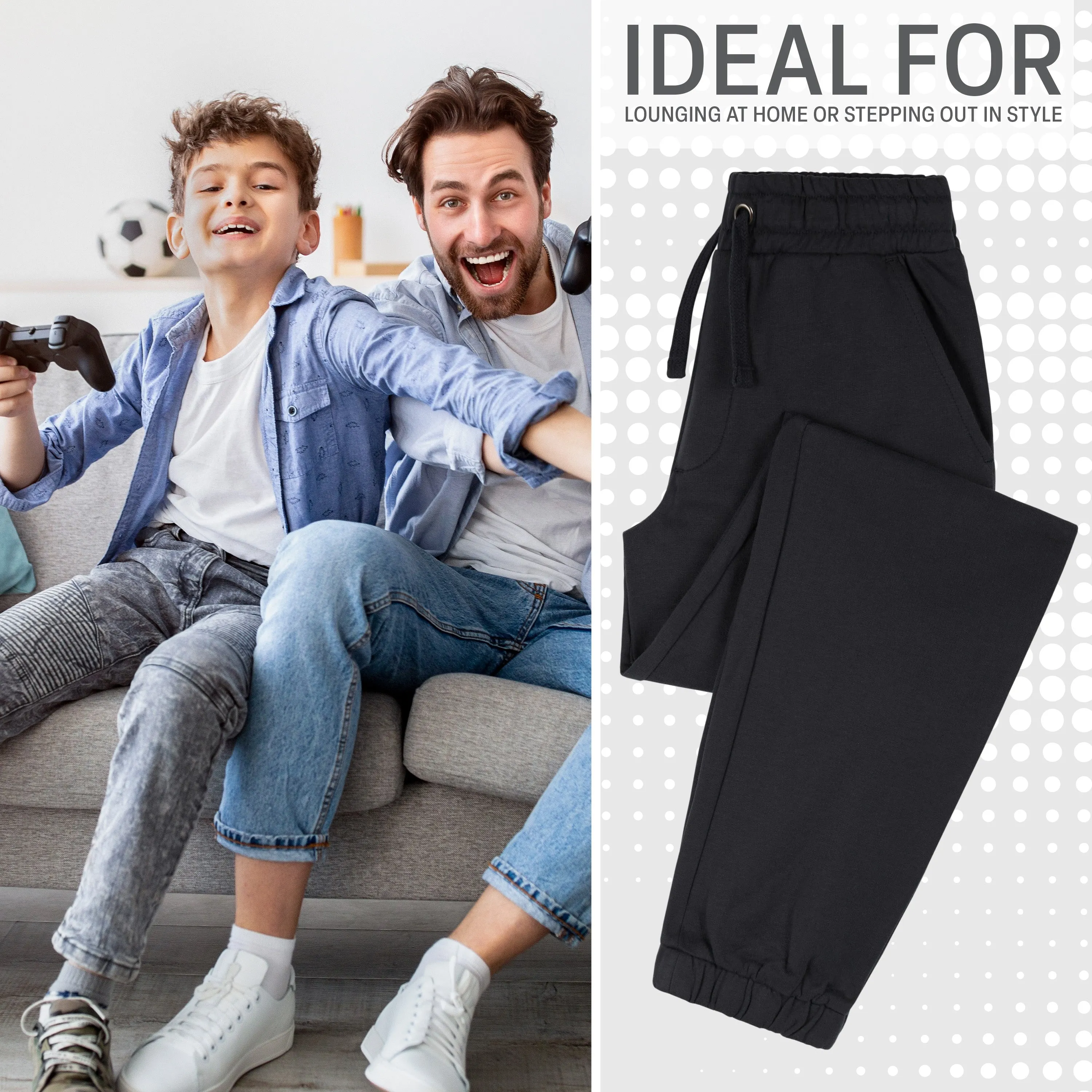 CityComfort Boys Cargo Joggers with 4 Pockets Comfy Casual Stylish Sweatpants - Gifts for Him