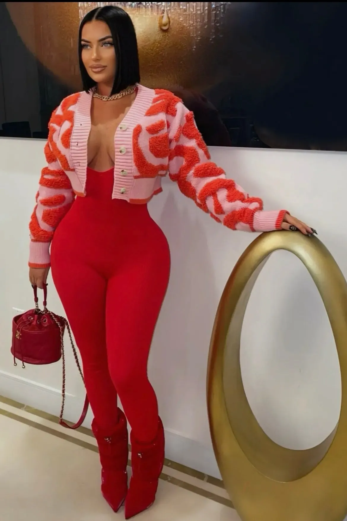 Color Crop Sweater