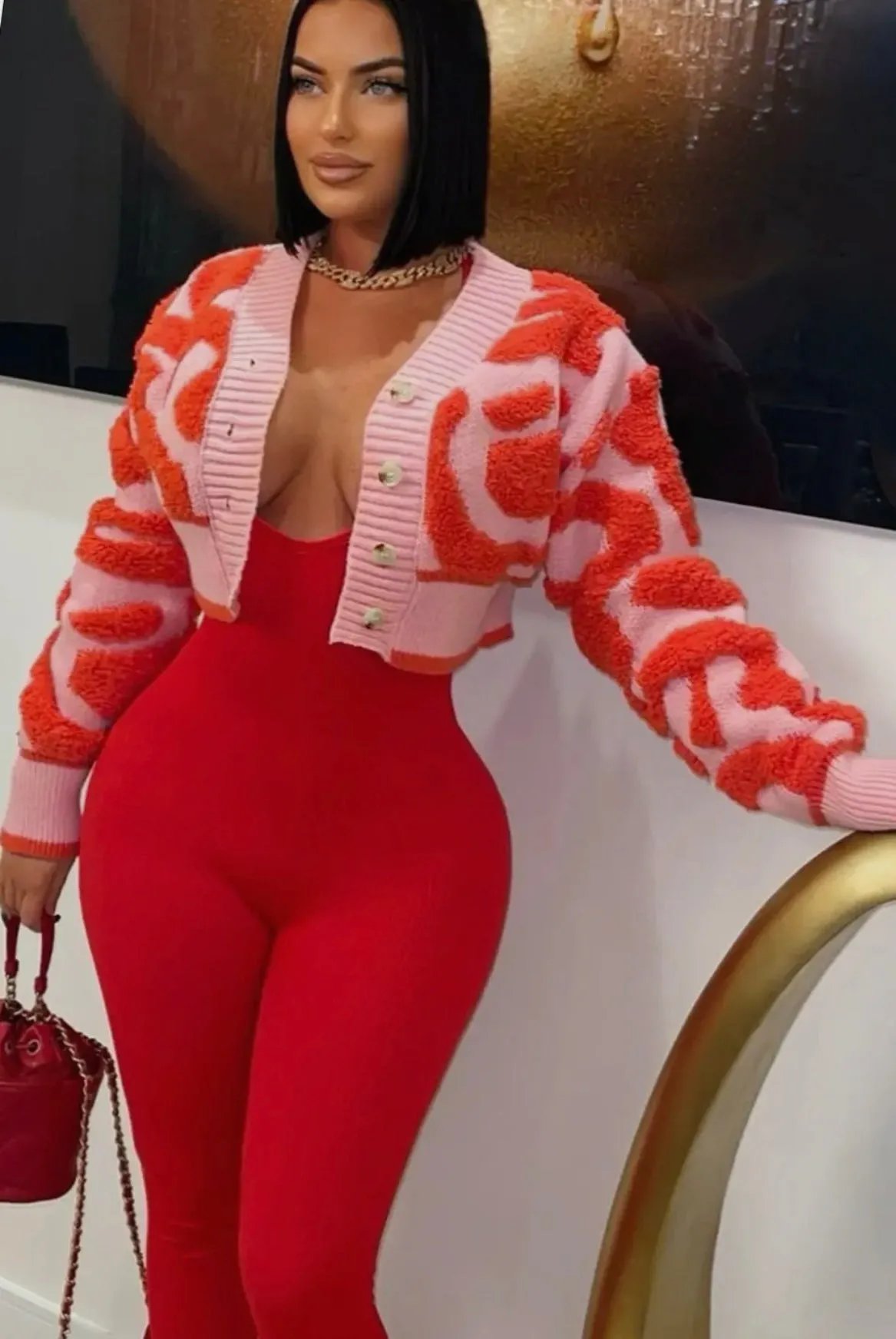 Color Crop Sweater