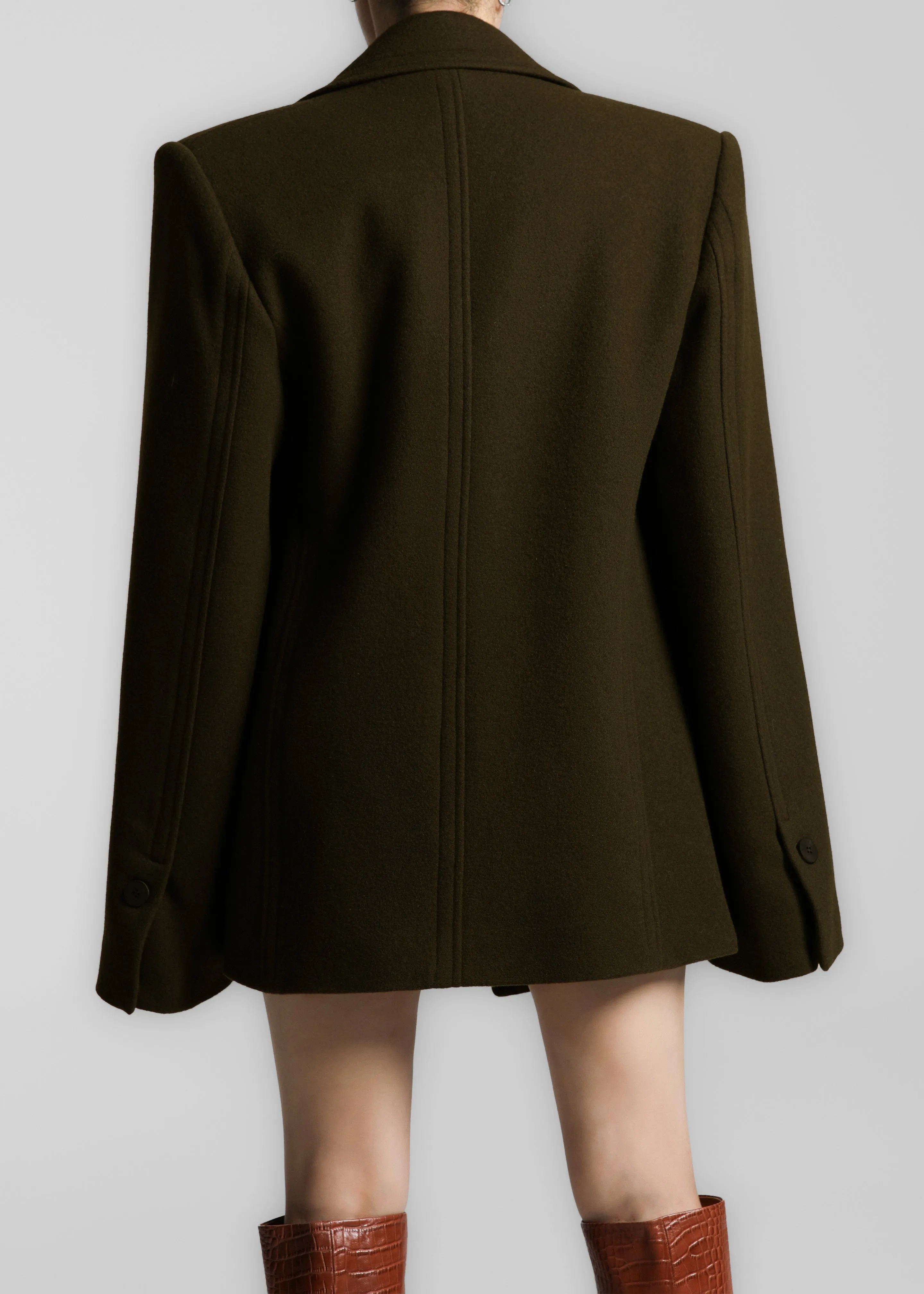Creston Wool Peacoat - Khaki