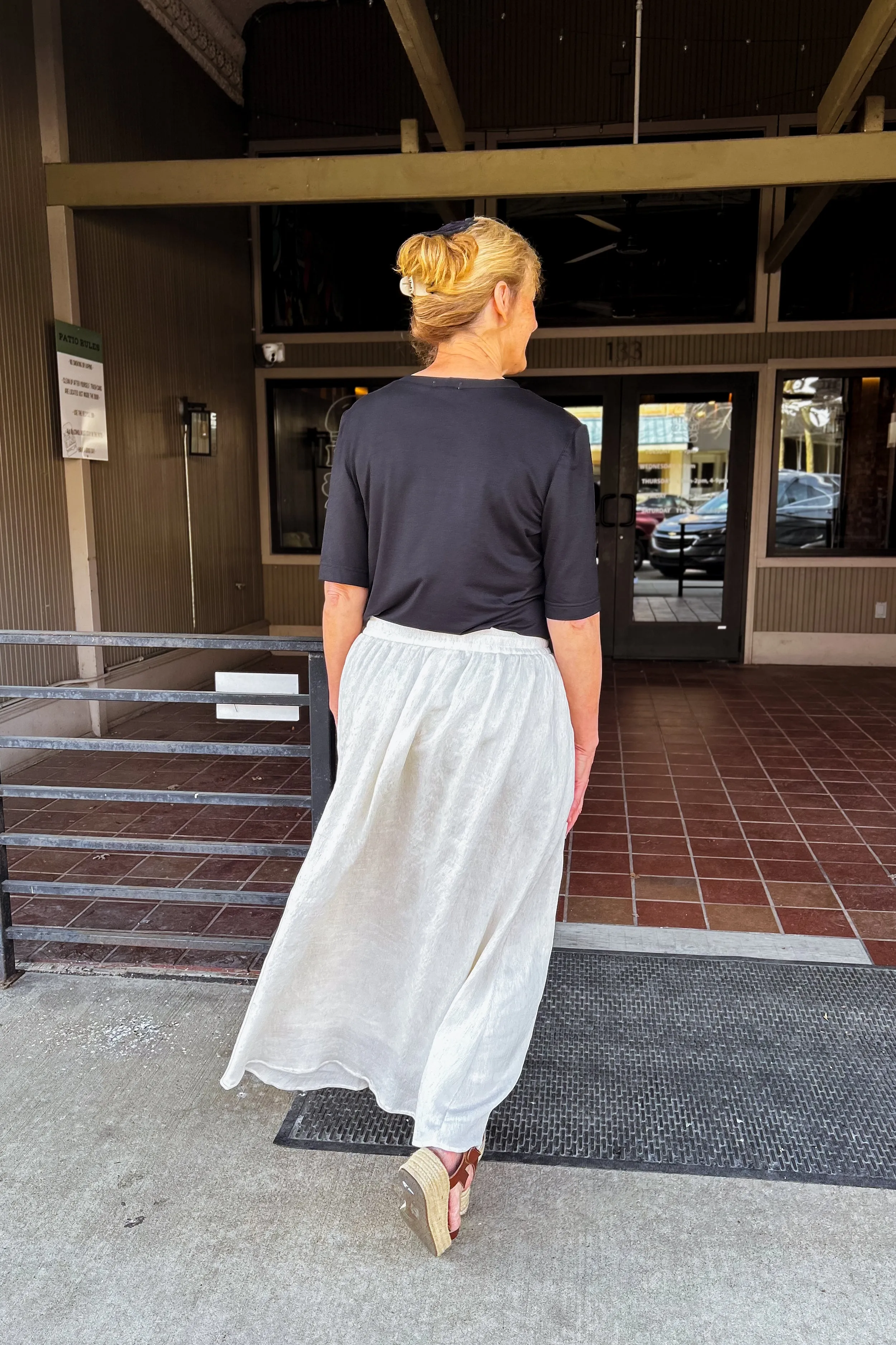 Crinkle Skirt - Natural