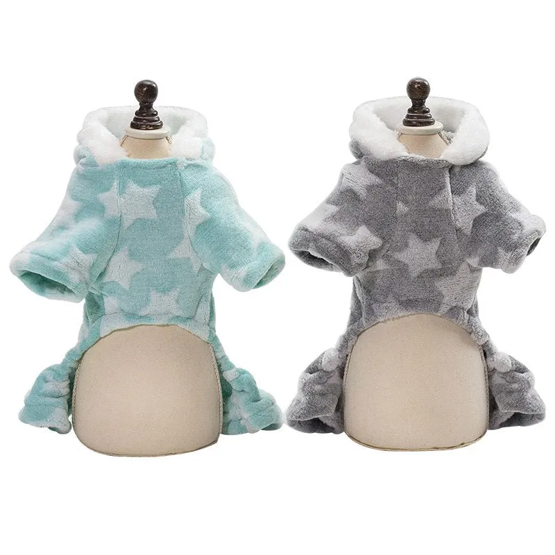 Cute Soft Fleece Pajama Winter Jumpsuit For Dogs