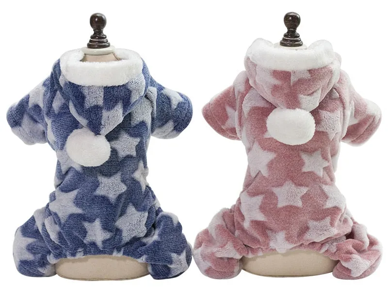 Cute Soft Fleece Pajama Winter Jumpsuit For Dogs
