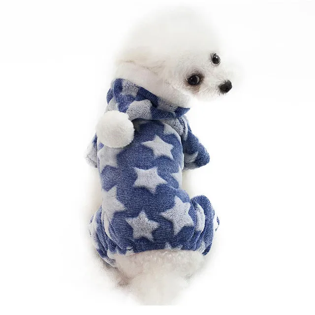 Cute Soft Fleece Pajama Winter Jumpsuit For Dogs